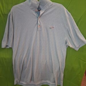 Greg Norman Collection Sky Blue Polo Shirt